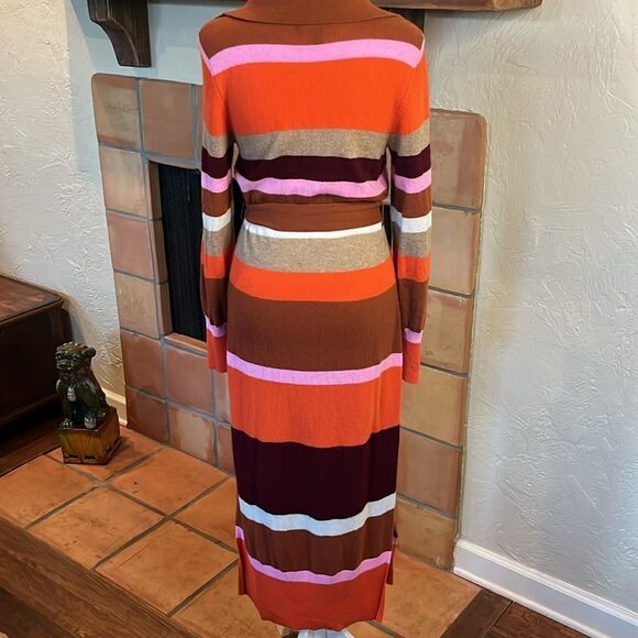 Charter Club Cashmere Striped Multicolor Midi Dress, size S - Picture 6 of 12